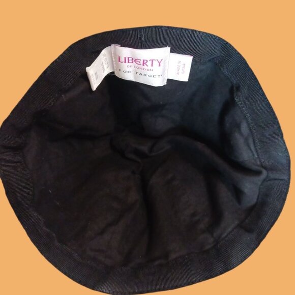 Liberty Of London For Target Sunflower Print Floppy  Sun Hat Black & White - Picture 7 of 10